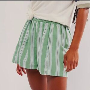 NWT Green Striped Women's Shorts